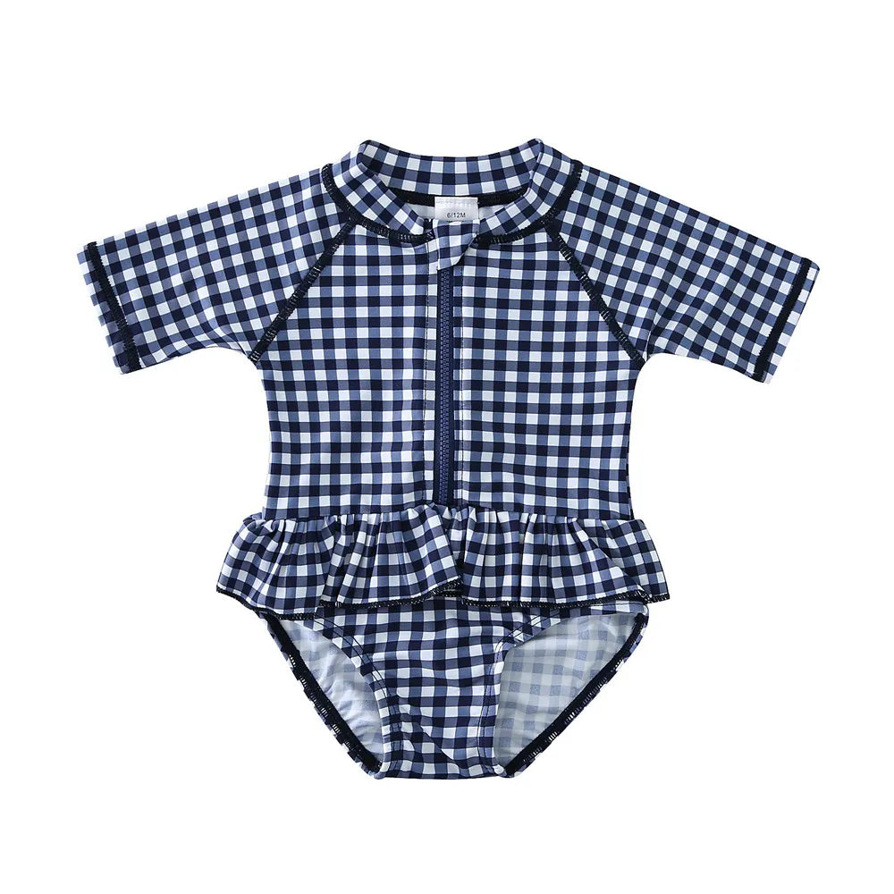 Wishere Swimsuit One-piece Baby Swimwear Girl's Bikini Swimming Rashguard UPF50+ Beachwear Sunsuit Kids Bathing Surfing Suit