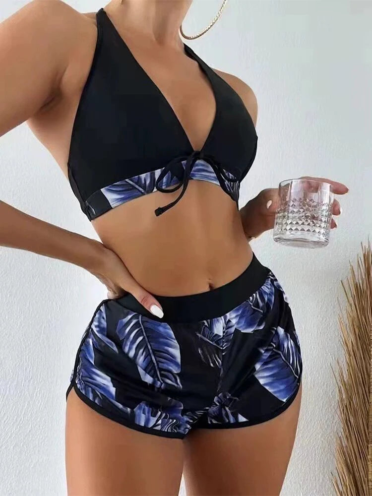 Summer Print Swimsuits Bikini Sets Female Swimwear Sports Beach Wear Two piece Bathing Suit Girls Pool Women Swimming Suit