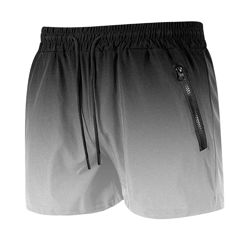 Men's Gym Workout Running Shorts with Zipper Pockets Mesh Liner Summer Sports Athletic Quick Dry Stretchy Shorts Swim Trunks