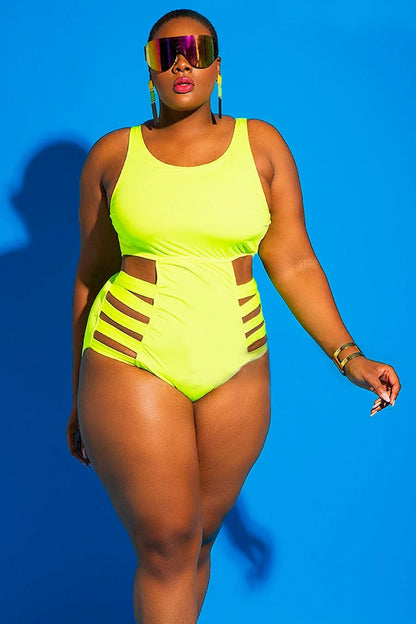 Plus Size Swimsuit Push Up Swimwear Women Bandage Bathing Suits Strappy Swimsuits Large Monokini