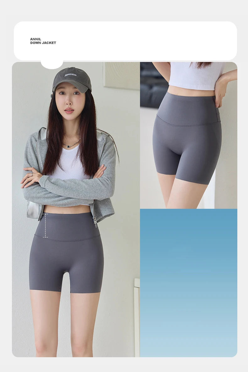 Thin Sharkskin Push Up Mini Shorts Women Slim Tight Butt Lifter Safety Shorts Sport Fitness Yoga Cycling Shorts