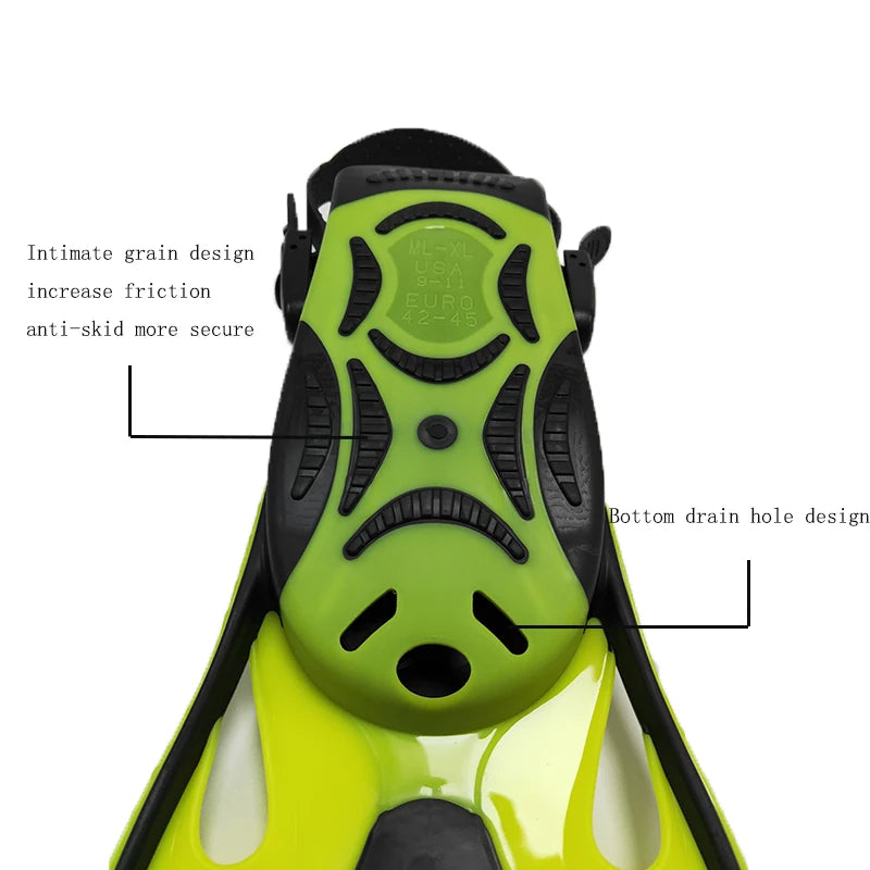 Frog Shoes Adult  Fins with Adjustable Buckles Open Heels Designed for Snorkeling Scuba  Diving