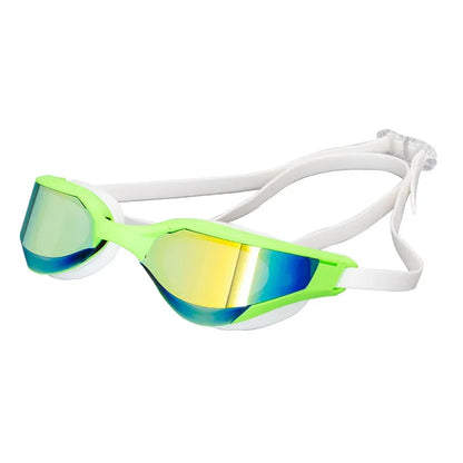 Professional Adult Swim Goggles Waterproof Fog-proof Racing Goggles Men Women Cool Silver Plated Swimming Equip