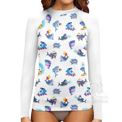 Women's Surfing Suit Long Sleeve UV Protection Water Sports Tight Swimwear Sea Beach Swimming High-Elastic Diving Tops