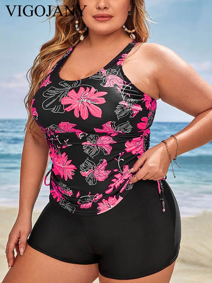 High Waist Plus Size Bikini Women Strapped Push Up Swimsuit Backless Cross Bathing Suit Summer Beachwear