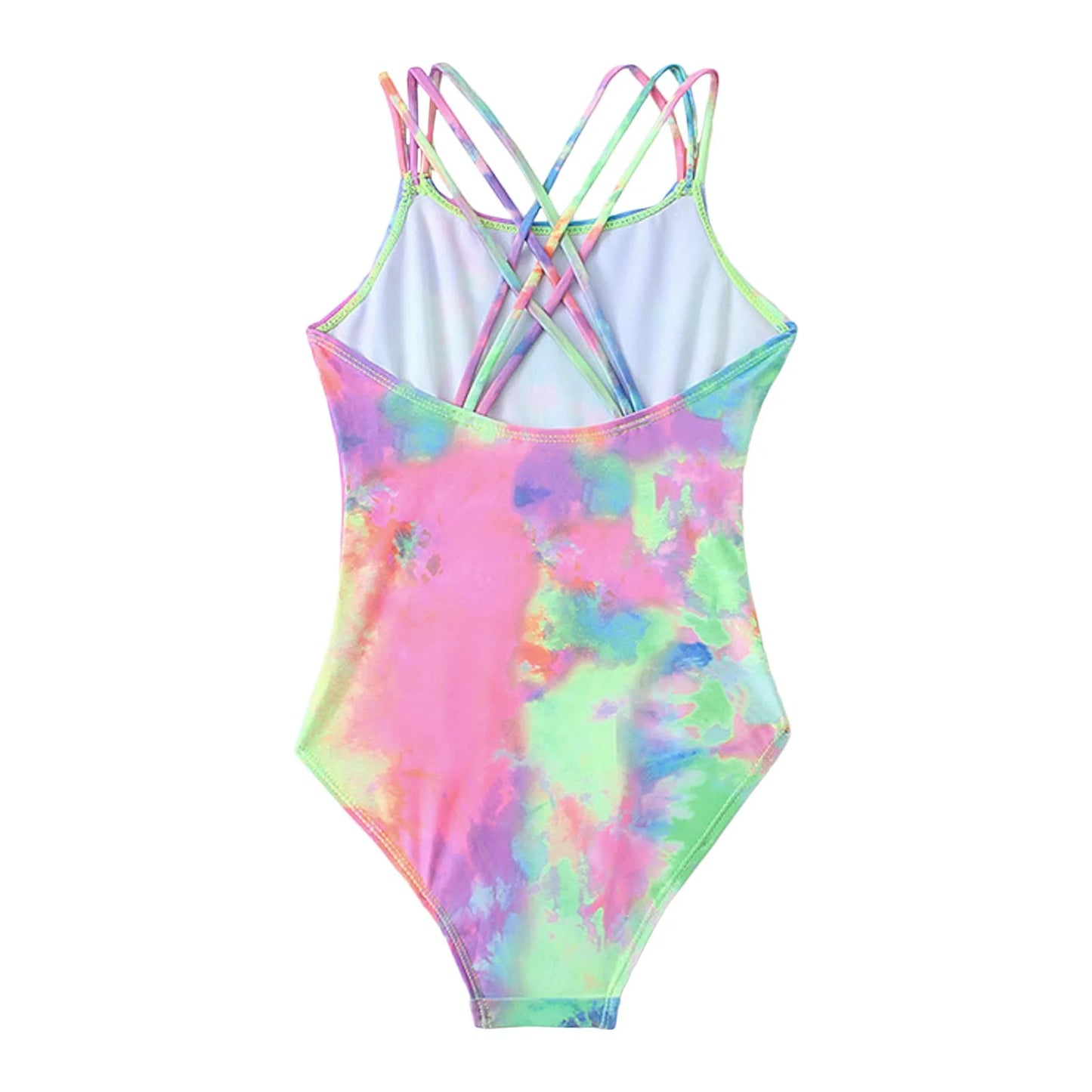 Swimsuit Girl Girls 1 Piece Swimsuit Cut Out Swimwear Summer Casual Tie Dye Beach Sport Bathing Toddler Boy Bathing Suit 5t