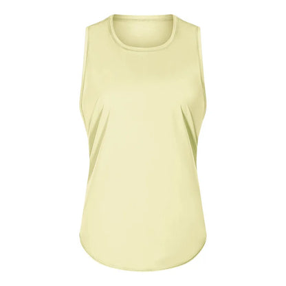 Women Summer  Open-Back Yoga Vest for  Loose-Fit and Moisture-Wicking Sleeveless   Running Fitness Shirt