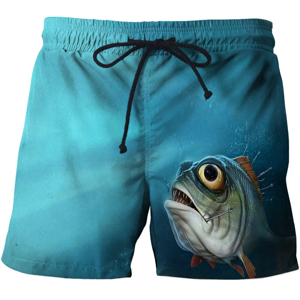 Men's Swimwear Shorts Animal Fish 3d Surfing Board Short Kids Beach Shorts Men Trunk Masculina Swimsuit Sports Pants Brief Boy