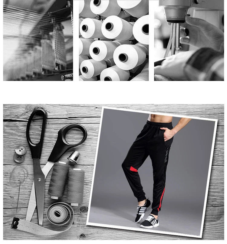 Men Running Sport Pants With Zipper Pockets Football Joggings Training Sweatpants Basketball Soccer Trousers workout pant Male