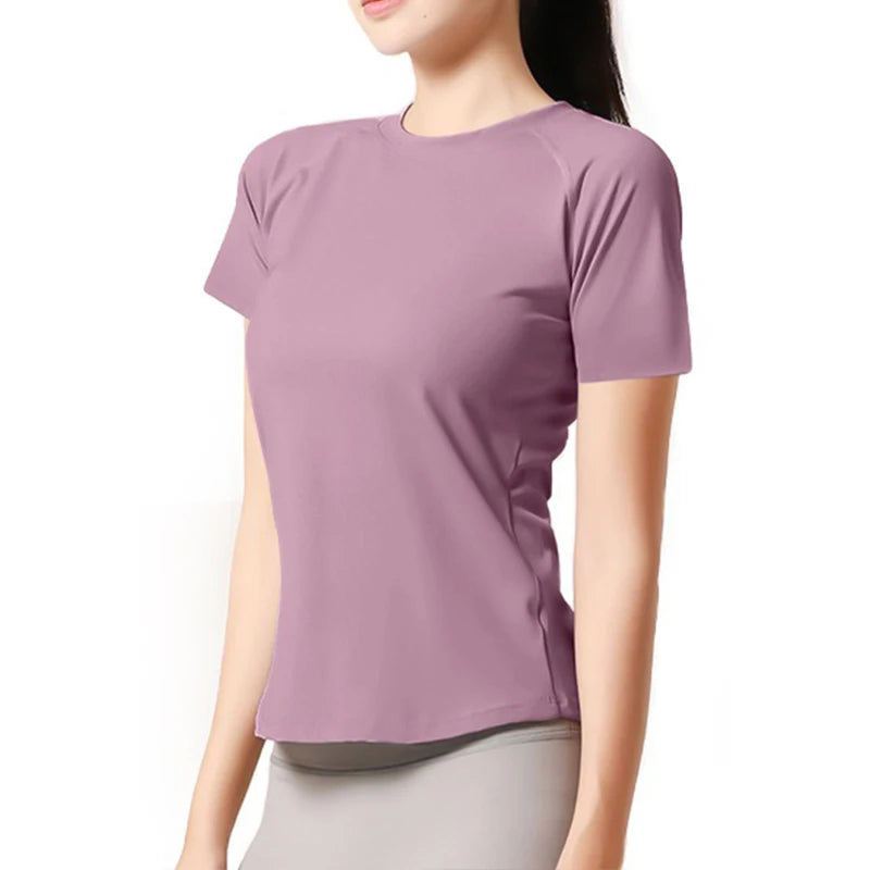 Sports Short Sleeve Running Quick Dry Back Breathable Yoga Tops Quick Dry Daily Active Wear Golf Shirts Tennis Tops Gym