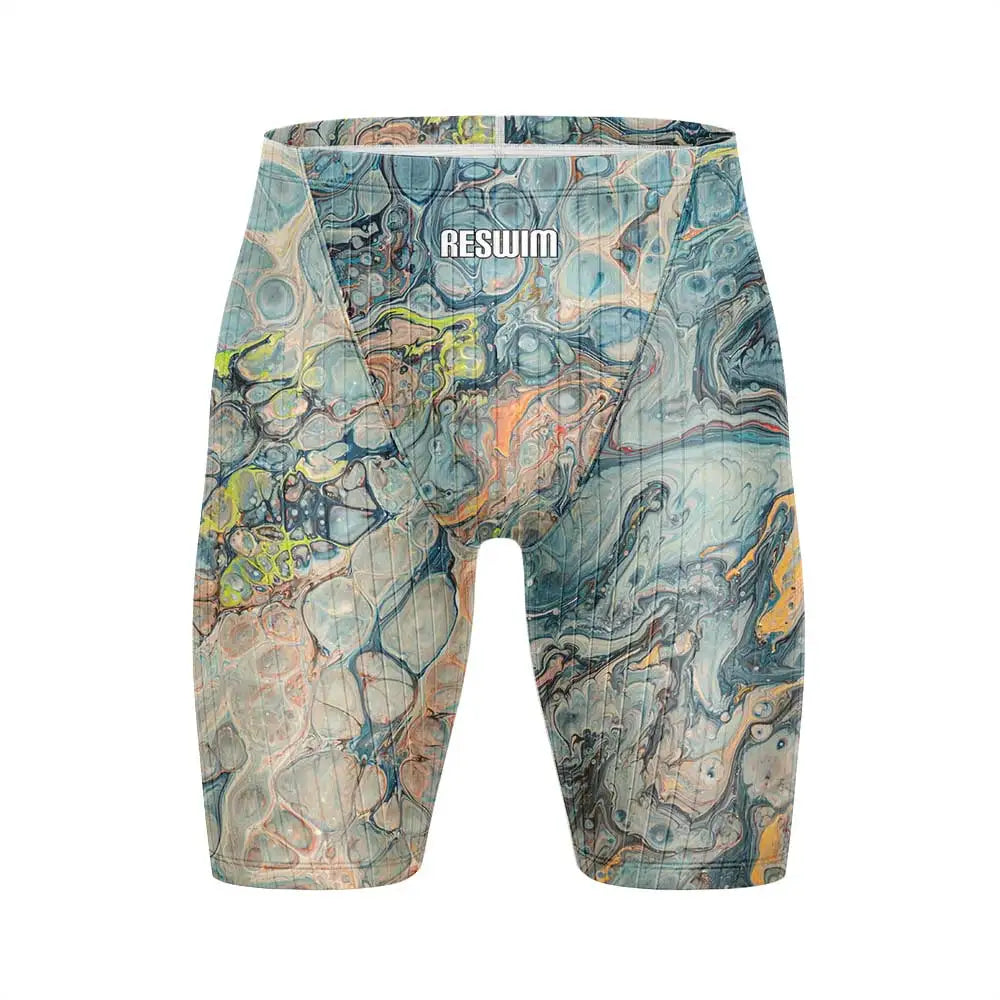 Men's Swim Jammer Swimsuit Racing Shorts Athletic Training Swimwear Swimming Trunks Beach Tights Shorts Lycra Bathing Suit