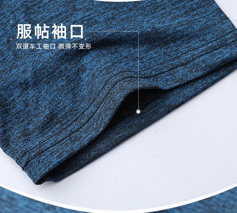 Large Size 6xl 7xl 8xl Mens T Shirt Breathable  Quick Drying Cool Summer T-shirts Sporting Outdoor Ice Silk Tee Tops