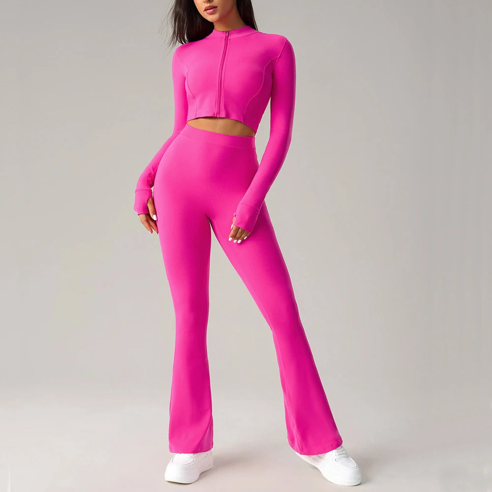V Back High Waist Bell-bottoms Women Flare Leggings Quick Dry Sports Wide Leg Pants Exercise Trousers Running Yoga Gym Leggings