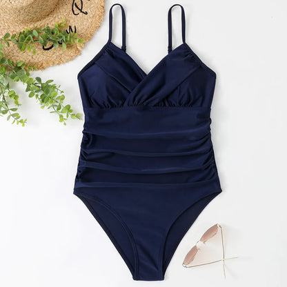 S - XXL Wrinkled One Piece Swimsuit Women Swimwear Female Monokini Swimsuits Bathing Suit Swim Beach Wear Bodysuit
