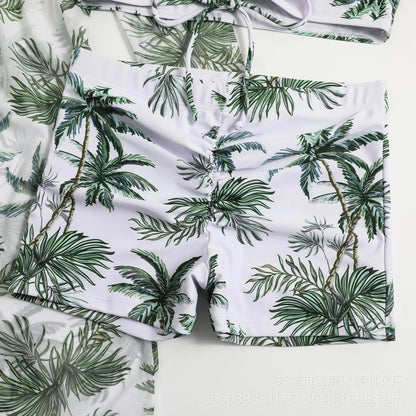 Summer Print Bikinis Swimwear Female Swimsuit Beachwear Push Up Three-Piece Bikini Set Women Swimming Bathing Suit