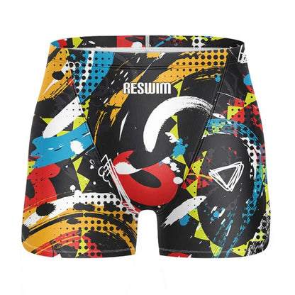 Swim Boxers Summer Swimming Trunks Men's Swim Jammer Surf Shorts Endurance Athletic Training Swimsuit Pants GYM Swimwear Beach Tights Shorts