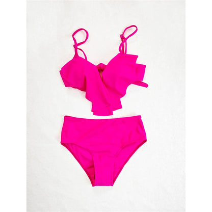 S - XL Printed Underwired Female Swimsuit High Waist Bikini Women Swimwear Two-pieces Bikini set Bather Bathing Suit Swim