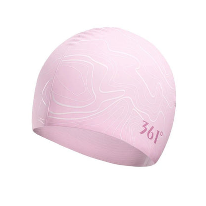 Brand Women Men Silicone Swimming Cap Stripe Printed Water Caps Bathing Hat Swim Pool Accessories for Adults