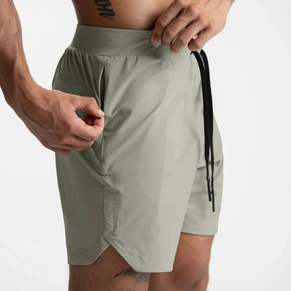 Men Quick Dry Exercise Tranning Shorts Running Fitness Basketball Sports Gym Crossfit Sweatpants with Zipper Back Phone Pouch
