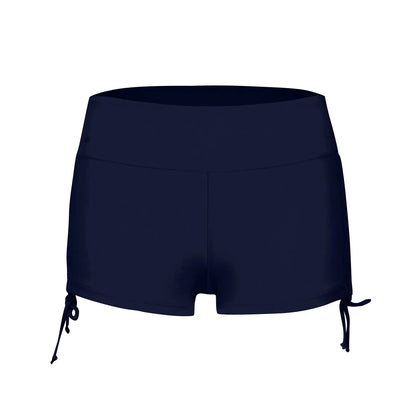 Women Swimsuit Panties Swimwear Beach Shorts High Waist Sides Adjustable Drawstring Stretch Sports Bathing Suit Tankini Bottoms