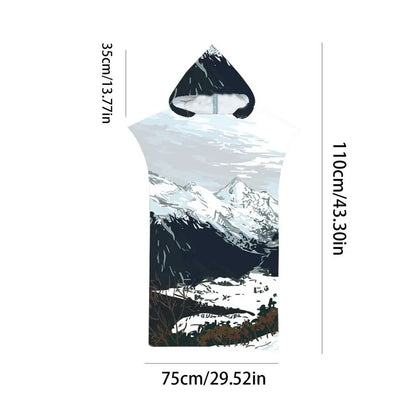 Surfing Diving Summer Surf Poncho Men Women Microfiber Fabric Quick-Dry Robe With Hood Unisex Outdoor Swim Towel Warmer