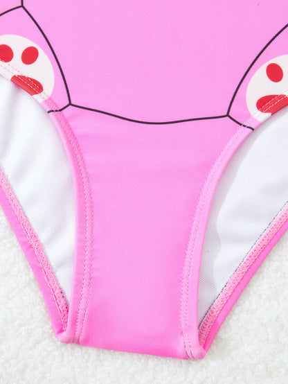 Printed Girls Swimsuit One Piece Kids Strappy Swimwear Children Swimming Bathing Swim Suit Beachwear