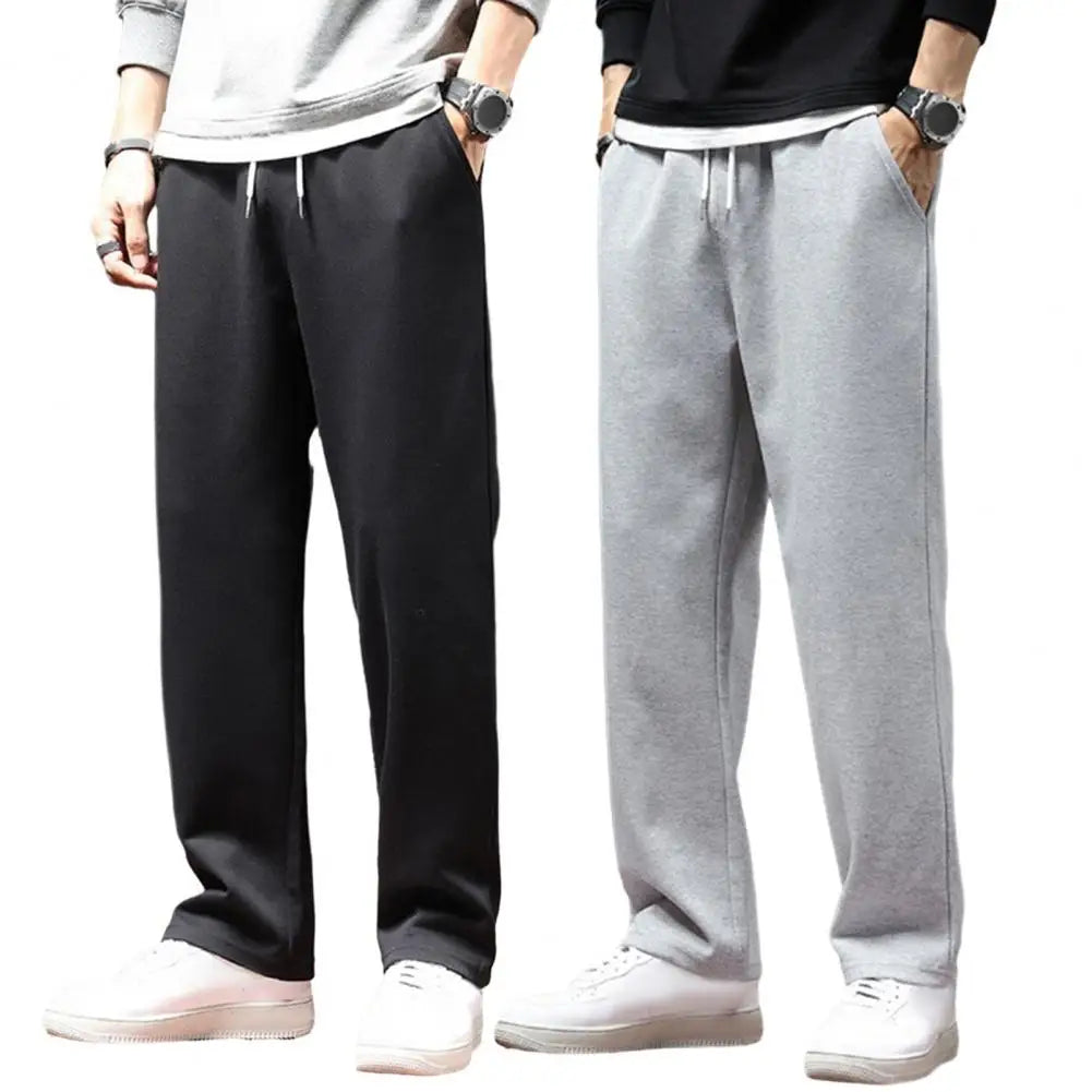 Mens Sweatpants Straight Fit Joggers Loose Drawstring Sports Pants Autumn Men Jogger Pants Casual Long Trousers Tracksuit Men