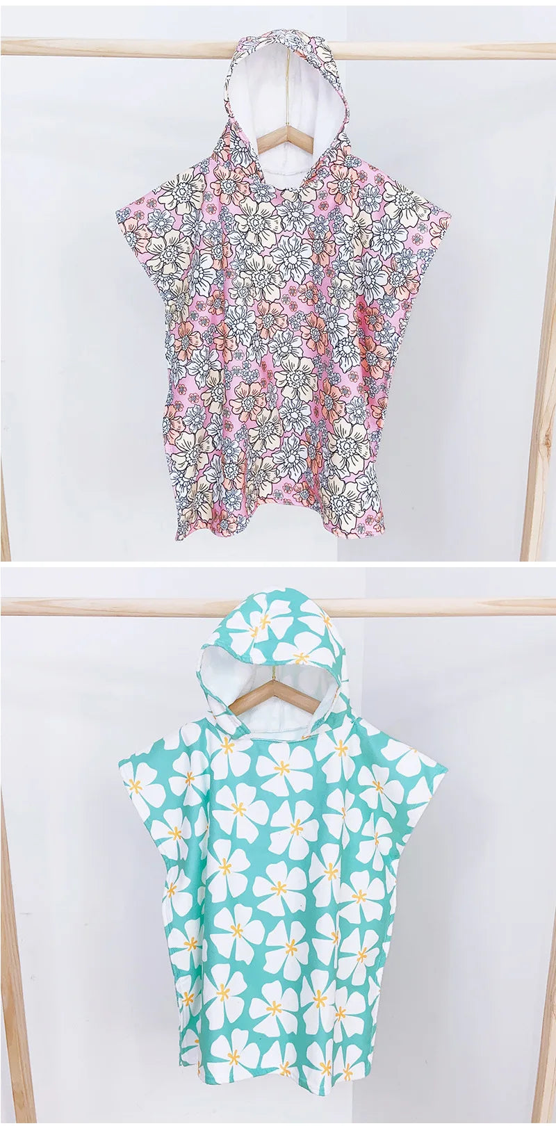 Beach Towel for Boys Girls Hooded Bath Towel Wrap Toddler Pool Towel with Hood Microfiber Absorbent Sweat-absorbent Swim Robe