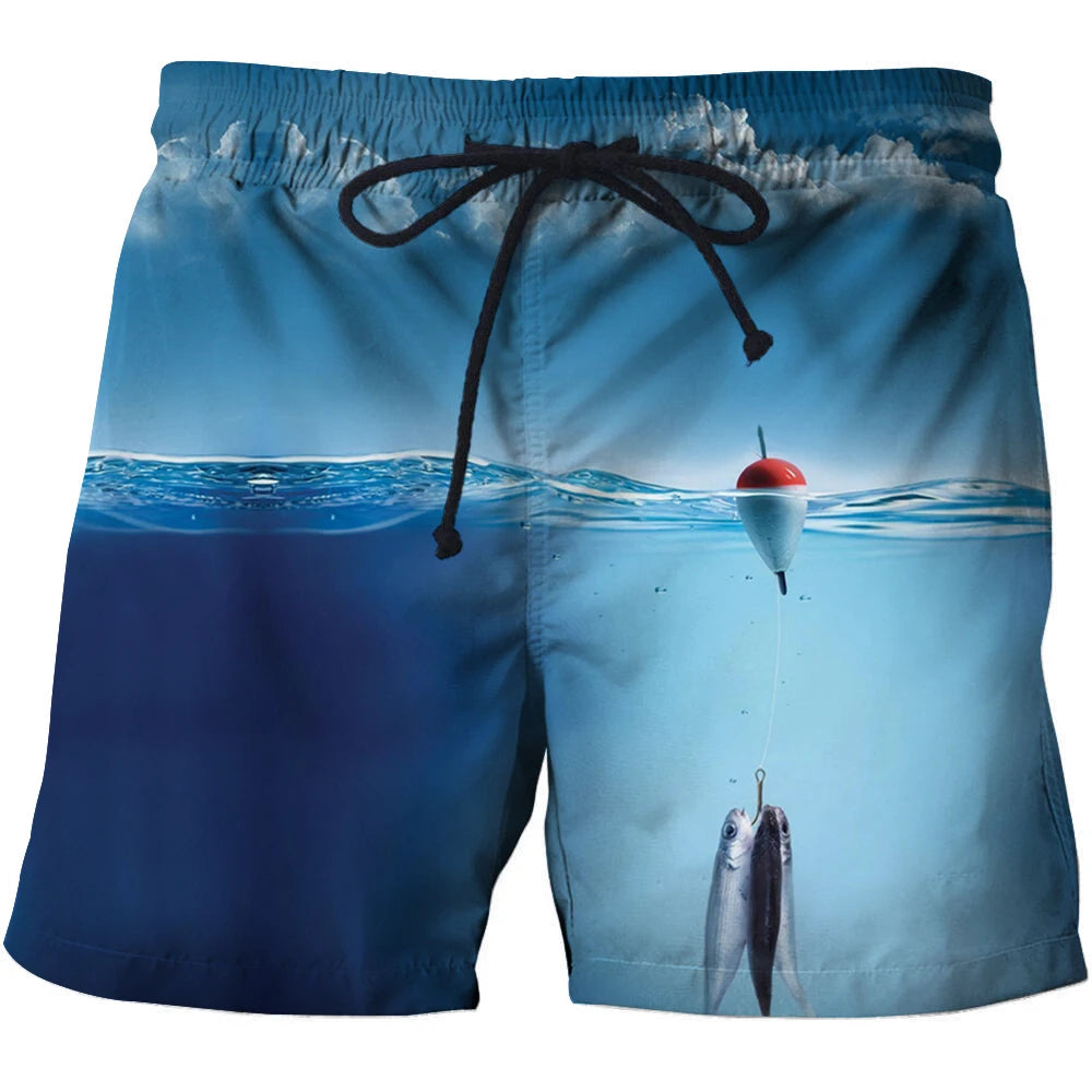 Men's Swimwear Shorts Animal Fish 3d Surfing Board Short Kids Beach Shorts Men Trunk Masculina Swimsuit Sports Pants Brief Boy