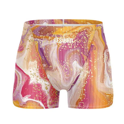 Men's Jammer Swimsuit Athletic Training Swim Trunks Bathing Suit Durable Training Swimming Surfing Diving Shorts Summer Swimwear