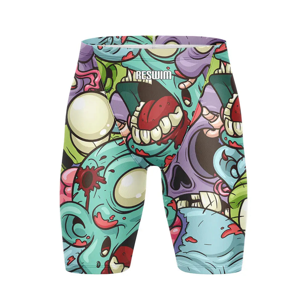 Swimming Trunks Men's Swim Jammer Swimsuit Beach Tights Shorts Training Swimming Shorts Professional Athletic Surf Swimwear