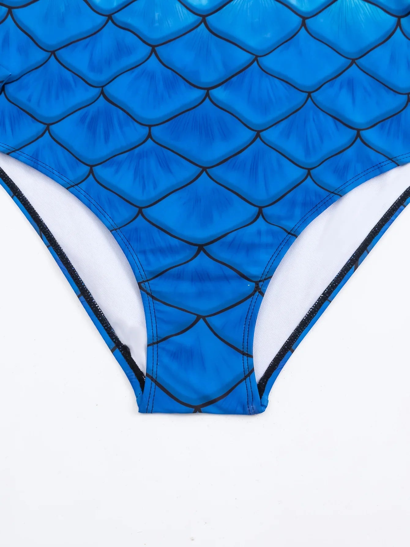 Mermaid Gradient One Piece Swimsuit Zipper Long Sleeve Swimwear Women Bathing Suit Retro Vintage One-piece Surfing Suits Swim Wear Adult