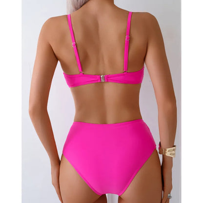 Bikinis Solid Swimsuits Women Swimwear Push Up Female Beach Swimming Wear Bathing Suit Brazilian Bikini Set Pool Bather