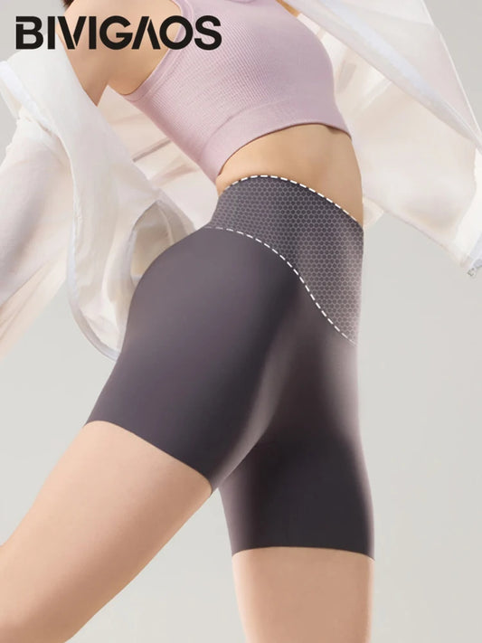 Summer Thin Seamless Sharkskin Mini Shorts Women High Waist Slim Sport Shorts Multicolor Fitness Bicycle Shorts