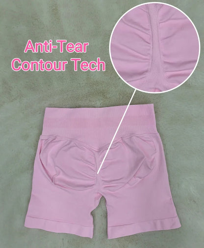Recoil 5" Anti-Tear Scrunch Tech Booty Gym Yoga Sport Shorts Active Fitness Contour Shorts Workout Shorts for Women