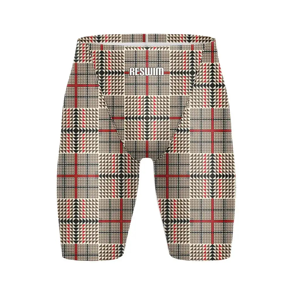 Swim Boxer Summer Men's Printing Swim Jammer Swimsuit Beach Tights Shorts Swimming Trunks Quick Dry Swimwear Chlorine Resistant Surf Pants