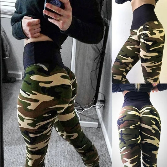 High Waist Fashion Leggings Women Fitness Running Yoga Leggings Pants Energy Gym Tight Leggings camouflage printed Leggings