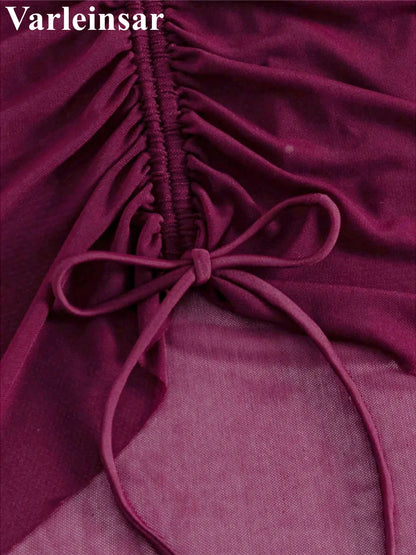 Skirt Halter Deep V Neck Women Swimwear One Piece Swimsuit Female High Leg Cut Backless Bather Bathing Suit Swim