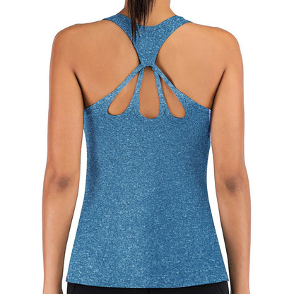 Yoga Vest Sport Singlet Women Athletic Fitness Sport Tank Tops Gym Running Training Yoga Shirts 2025
