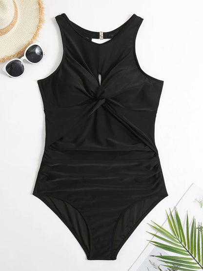 High Neck Swimwear Women One Piece Swimsuit Female Solid Bathers Bathing Swimming Swim Suit Beachwear Bodysuit