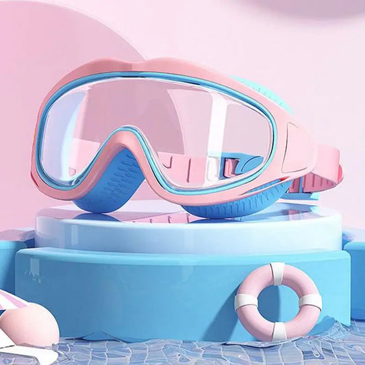 Kids Swimming Goggles Big Frame HD View Anti-fog Waterproof Swim Eyeglasses Swimming Accessories for Junior Youth Boys