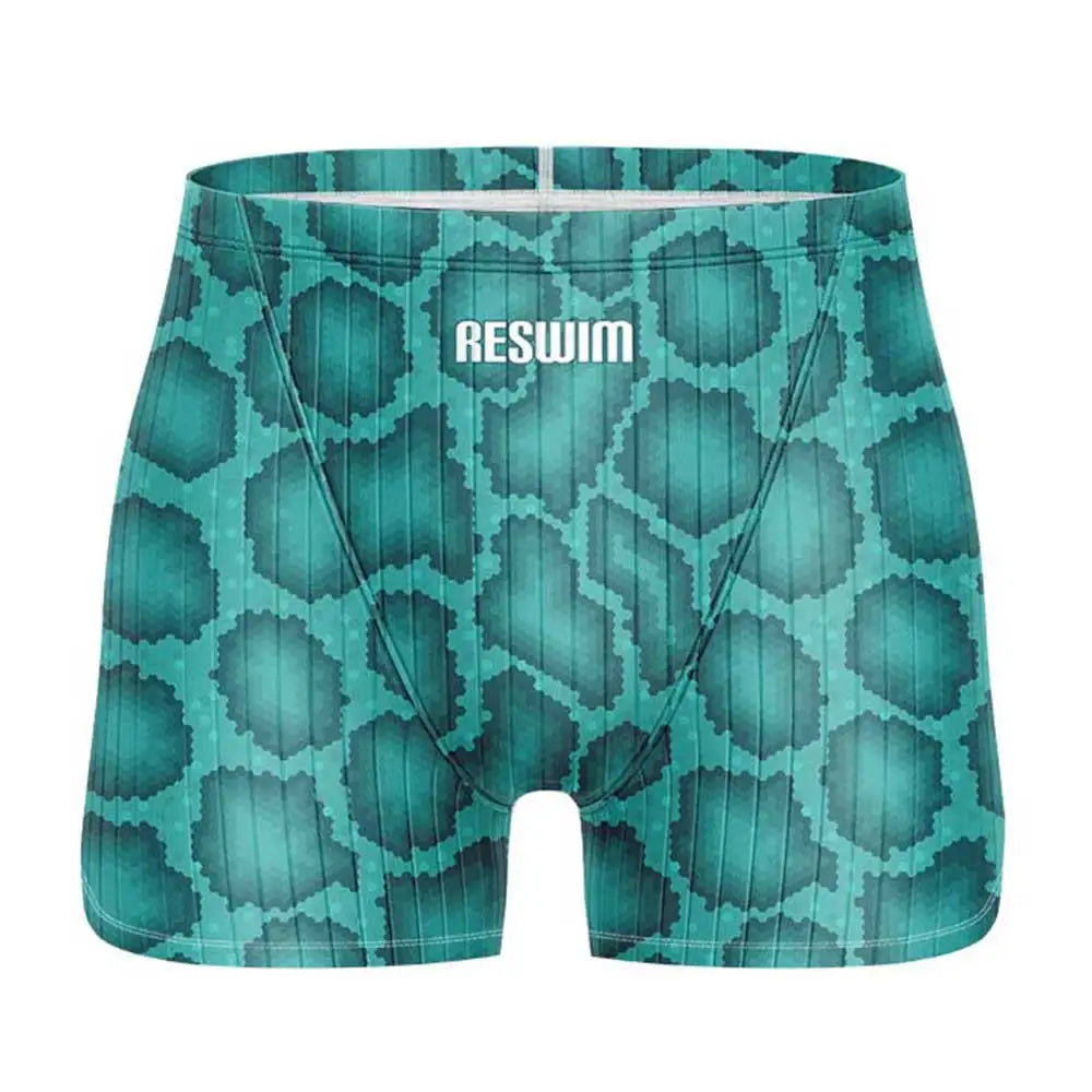 Men's Swim Jammer Swimsuit Shorts Swimming Trunks Athletic Training Swimwear Man Endurance Beach Tights Swimsuit Size 6XL