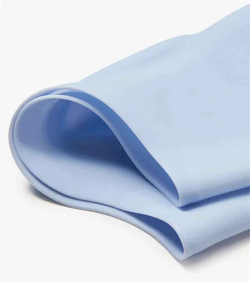 Waterproof Silicone Swim Caps Women Men High Elastic Flexible Protect Ears Hair Swimming Pool Hat for Adults Children Girls Boys