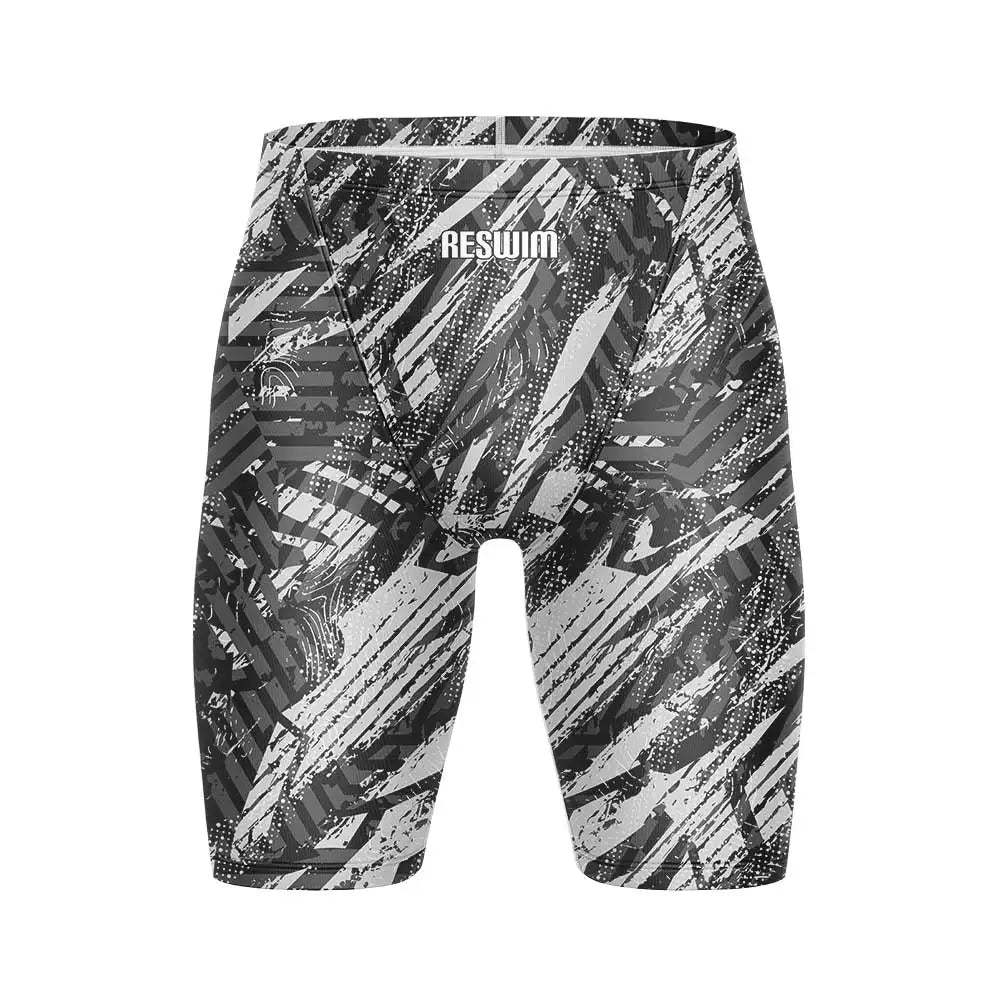 Mens Summer Swim Jammer Quick Dry Swimsuit Print Swimming Beach Tights Shorts Surfing Trunks Men's Swimwear Sports Training Pants