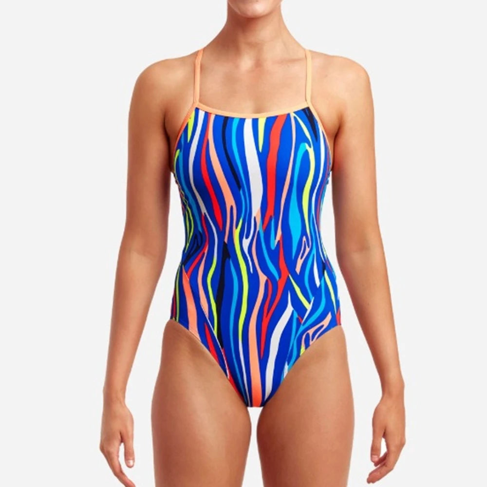 Women Swimsuit Triathlon Back One-piece Suit Swimwear Wear Functional Training Swimsuit Sports Swimming Pool Bathers