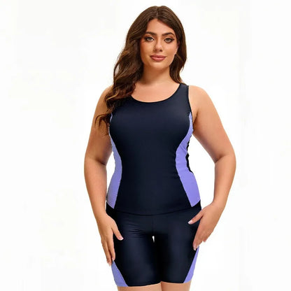 Plus Size  Swimsuit Women's Push Up Large Size Swimsuit Big Size Tummy Control Swimwear Boy Leg