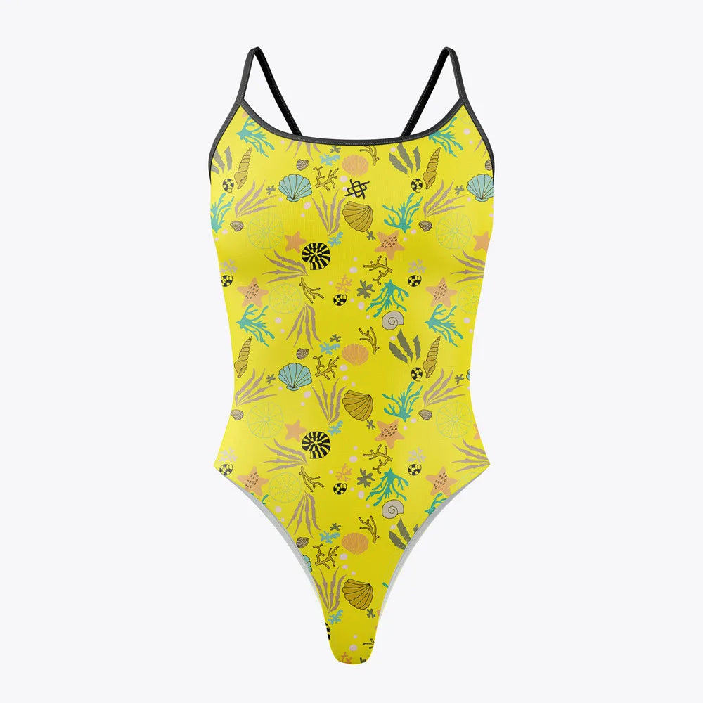 Women One-piece Swimsuit Summer Racer Back Beach Printing Bathing Suit Open Water Training Race Swimwear Quick Drying Swim Suit