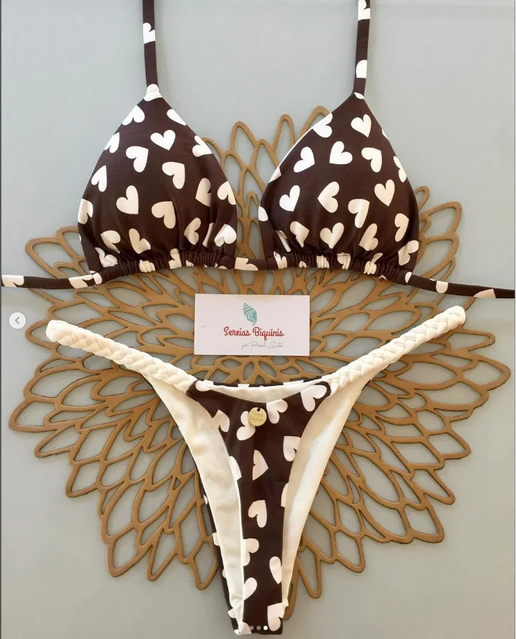 Swimwear Women Leopard Printed Bikini Set Striped Beachwear Summer Swimsuit Two-pieces Thong Bathing Suit Biquinis