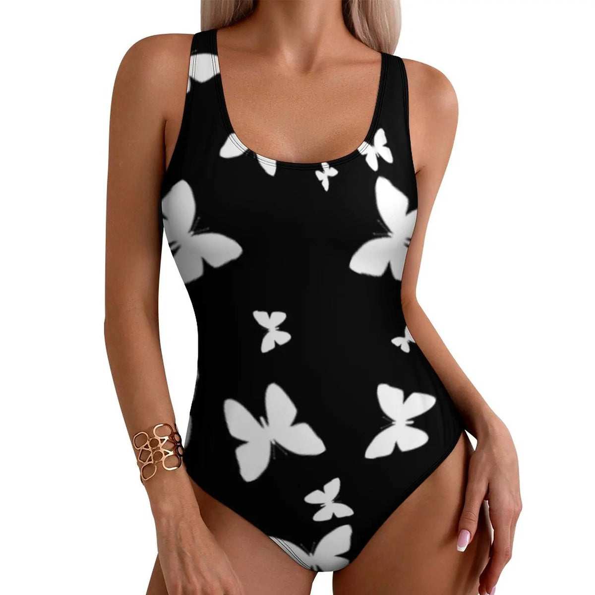 Women's Butterfly-Print One-Piece Swimsuit