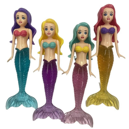 4 Pieces Mermaid Dive Toys Mermaid Bath Toys Colorful Mermaid Pool Toys Swimming Pool Games for Toddlers Boys Girls Teens